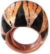 Anello argento rosa e smalto Tigre