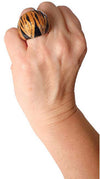 Anello argento rosa e smalto Tigre
