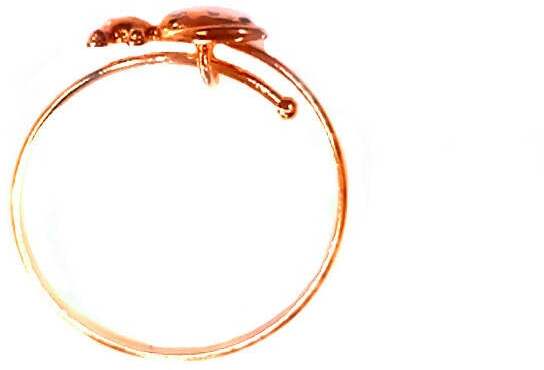 Anello Bambina in oro giallo18 Kt e smalto con l'ape Maia Anellino Bimba regolabile Idea ideale per Battesimo o Comunione