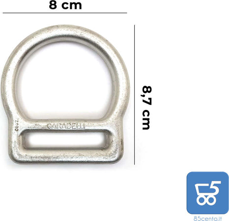 Anello Carabelli per Nastro Larghezza max 50 mm Climbing 22 kN Sezione Ø 10 mm