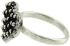 Anello Da Donna Filigrana Sarda in Argento Brunito 925 ‰ Anello Cuore a Nido D'ape 14x14 Mm