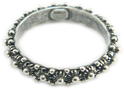 Anello 1 giro fede filigrana sarda in argento 925 brunito Gioiello Sardegna