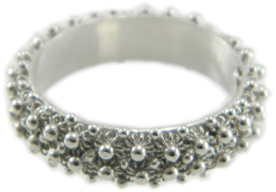 Anello 2 giri fede sarda filigrana in argento 925 rodiato Gioiello Sardegna