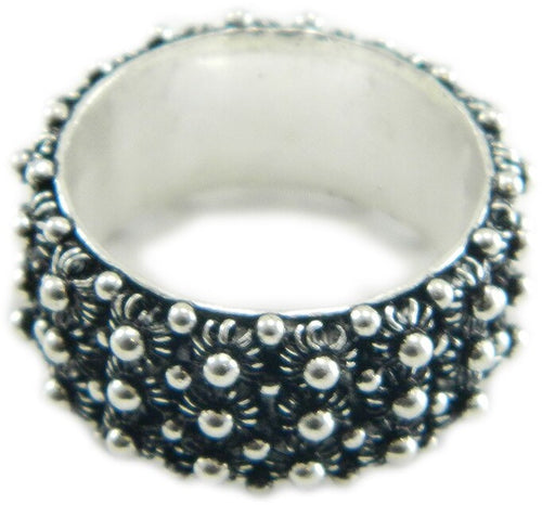 Anello 3 giri fede filigrana sarda in argento 925 brunito Gioiello Sardegna