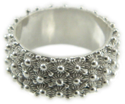 Anello 3 giri fede filigrana sarda in argento 925 rodiato Gioiello Sardegna