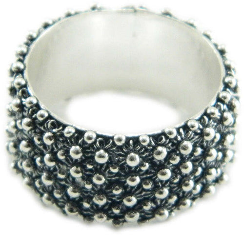 Anello 4 giri fede filigrana sarda in argento 925 brunito Gioiello Sardegna