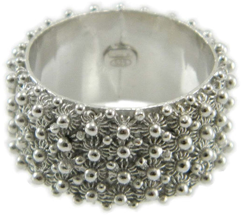 Anello 4 giri fede filigrana sarda in argento 925 rodiato Gioiello Sardegna