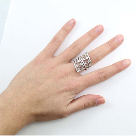 Anello Fascia Contrariè in Filigrana Sarda in Argento – Misura Regolabile