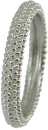 Anello Donna con 3 Fedine in Argento con Lavorazione a Pallini – Filigrana Sarda – Gioiello Artigianale Sardegna