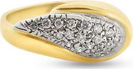 Anello Donna Con Fascia in Oro 18k Giallo Pavé Di Diamanti 0.20ct Anello Elegante Fascia 10 Mm 20 Diamanti Incassati a Griffe Moda/Donna/Gioielli/Anelli Luppino Gioielli - Sant’eufemia D’aspromonte, Commerciovirtuoso.it