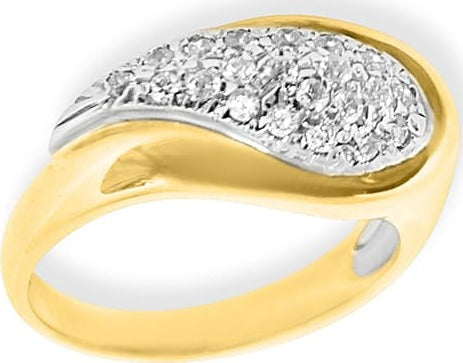 Anello Donna Con Fascia in Oro 18k Giallo Pavé Di Diamanti 0.20ct Anello Elegante Fascia 10 Mm 20 Diamanti Incassati a Griffe Moda/Donna/Gioielli/Anelli Luppino Gioielli - Sant’eufemia D’aspromonte, Commerciovirtuoso.it