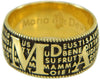 Anello con preghiera Ave Maria in sardo Maria de Deus