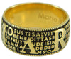 Anello con preghiera Ave Maria in sardo Maria de Deus