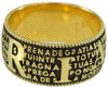Anello con preghiera Ave Maria in sardo Maria de Deus