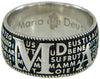 Anello con preghiera Ave Maria in sardo Maria de Deus