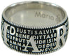 Anello con preghiera Ave Maria in sardo Maria de Deus