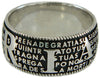 Anello con preghiera Ave Maria in sardo Maria de Deus