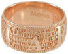 Anello con preghiera Ave Maria in sardo Maria de Deus