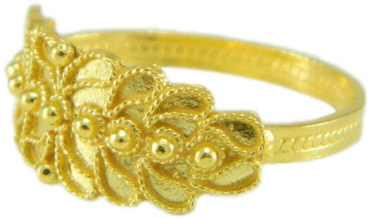 Fede Sarda filigrana in oro giallo 18 kt modello campidanese GIOIELLO SARDEGNA