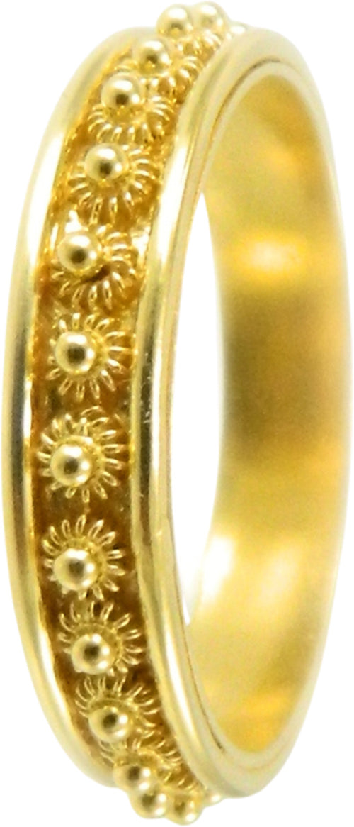 Fede sarda filigrana oro giallo 18 kt 1 giro GIOIELLO SARDEGNA