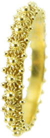 Fede sarda filigrana oro giallo 18 kt giro completo 1 fila