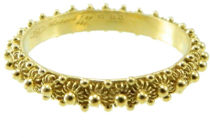 Fede sarda filigrana oro giallo 18 kt giro completo 1 fila