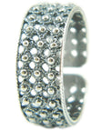 Anello fede sarda in argento brunito tre file a pallini traforata