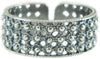 Anello fede sarda in argento brunito tre file a pallini traforata
