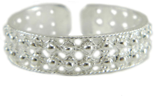 Anello fede sarda in argento due file a pallini traforata