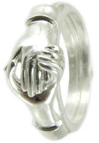 Anello fede sarda maninfide argento mani in fede Gioiello Sardegna