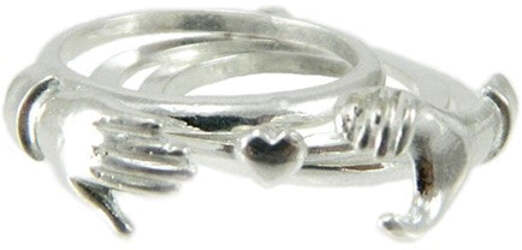 Anello fede sarda maninfide argento mani in fede Gioiello Sardegna