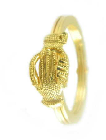 Anello filigrana fede sarda maninfide oro giallo 18 kt mani a grani Gioiello Sardegna