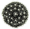 Anello filigrana sarda in argento 925 brunito a fiore tondo nido d'ape brunito
