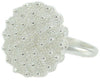 Anello donna filigrana sarda in argento a fiore tondo a nido d'ape