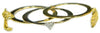 Anello filigrana sarda maninfide oro giallo e bianco 18 kt Gioiello Sardegna