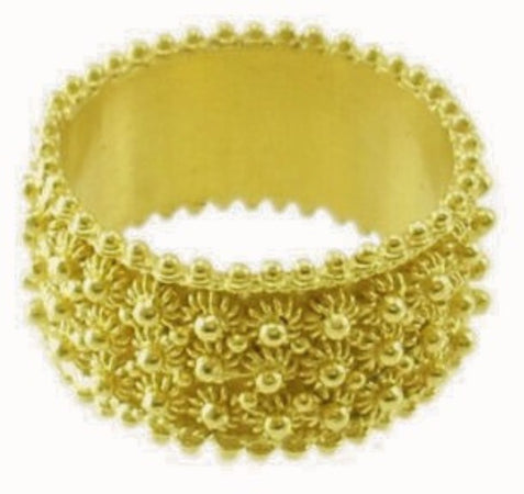 Anello filigrana sarda oro giallo 18 kt giro completo 3 file Gioiello Sardegna
