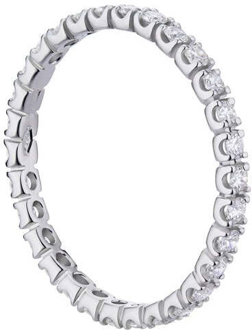 Anello Donna Golay Anello Veretta World Diamond Group Oro Bianco 750 (18kt) Diamanti Taglio Brillate Carati Totali 0,77 Colore G Purezza Vs. Misura 12 Aet011080di