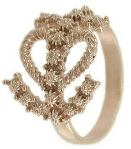 Anello donna argento rosè Fede Speranza Carità lavorazione filigrana