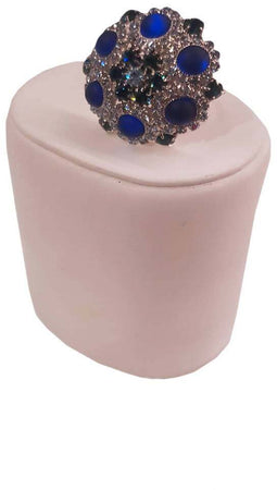 Anello Donna Kemira con pietre blu Cobalto e Brillantini Bianchi Anello per lei Art. KBA26/1/8