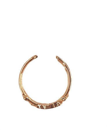 Anello Donna LIU JO Placcato Oro Giallo Regolabile Logo Liu Jo Con 3 Brillantini Zirconi