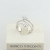 Anello donna Mirco Visconti in oro bianco e diamanti incassati a stella