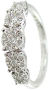 Anello donna Mirco Visconti in oro bianco e rosette di diamanti