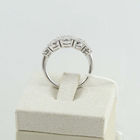 Anello donna Mirco Visconti in oro bianco e rosette di diamanti