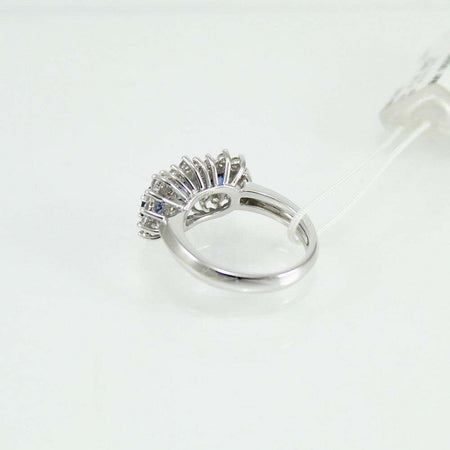 Anello donna Mirco Visconti in oro bianco tre zaffiri e diamanti.
