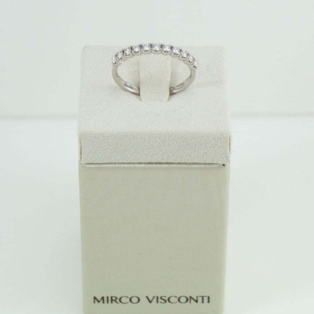 Anello donna Mirco Visconti riviera in oro bianco a 11 diamanti