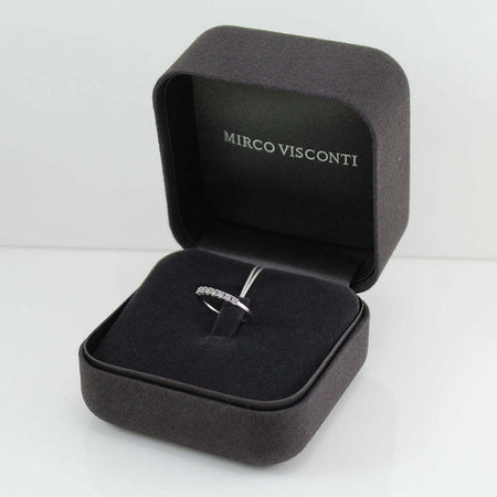 Anello donna Mirco Visconti riviera in oro bianco a 11 diamanti