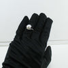 Anello donna oro bianco perla Australiana bianca 10 mm con diamanti Coscia