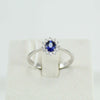 Anello donna princess Mirco Visconti in oro bianco zaffiro e diamanti.