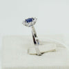 Anello donna princess Mirco Visconti in oro bianco zaffiro e diamanti.