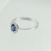 Anello donna princess Mirco Visconti in oro bianco zaffiro e diamanti.